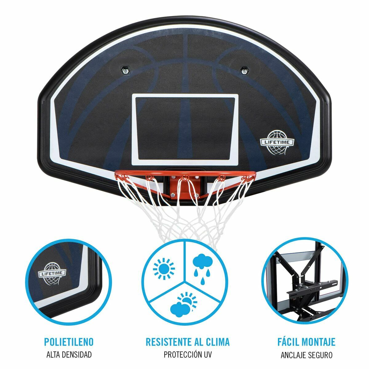 Basketball Basket Lifetime Black (Refurbished B)