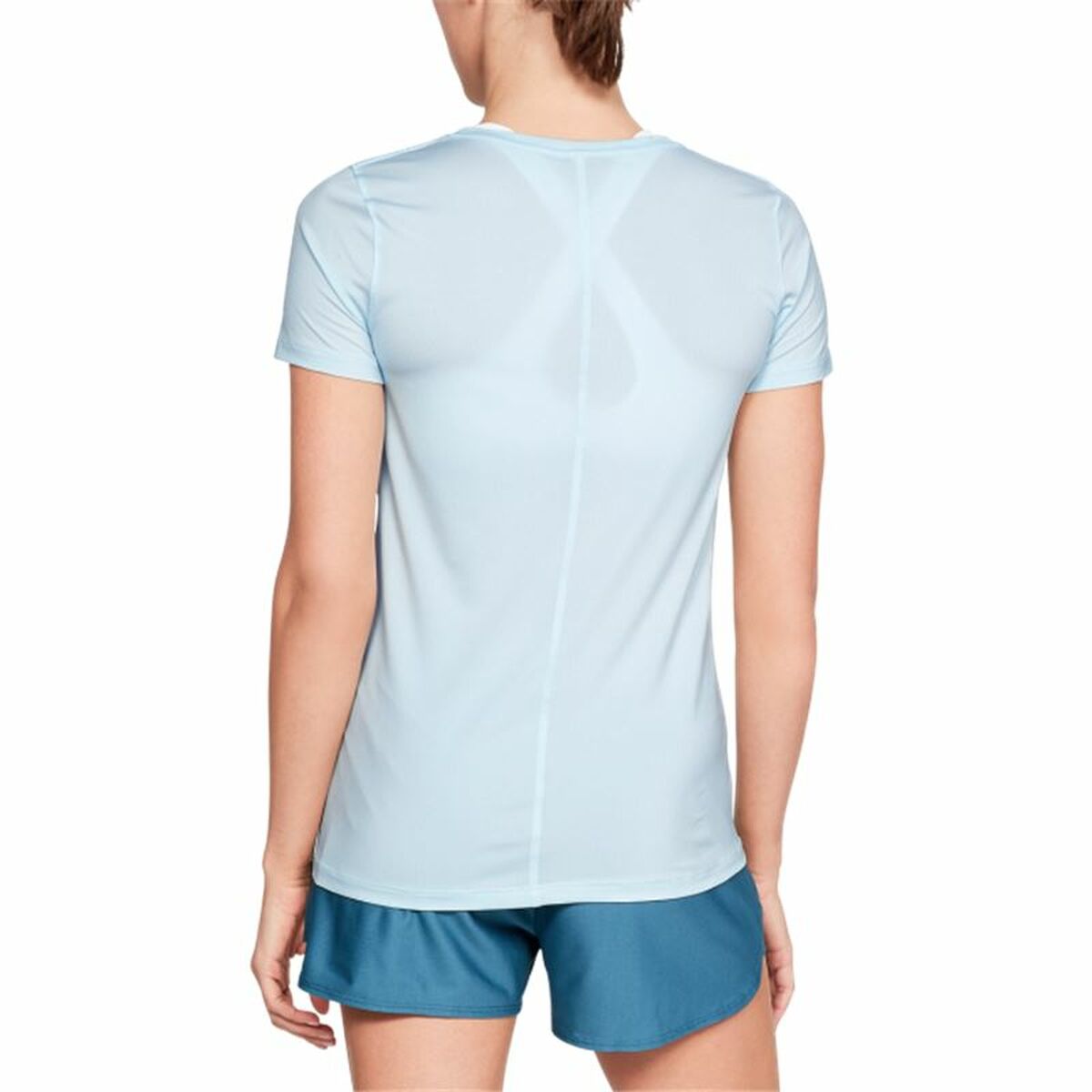 Women’s Short Sleeve T-Shirt Under Armour HeatGear Light Blue