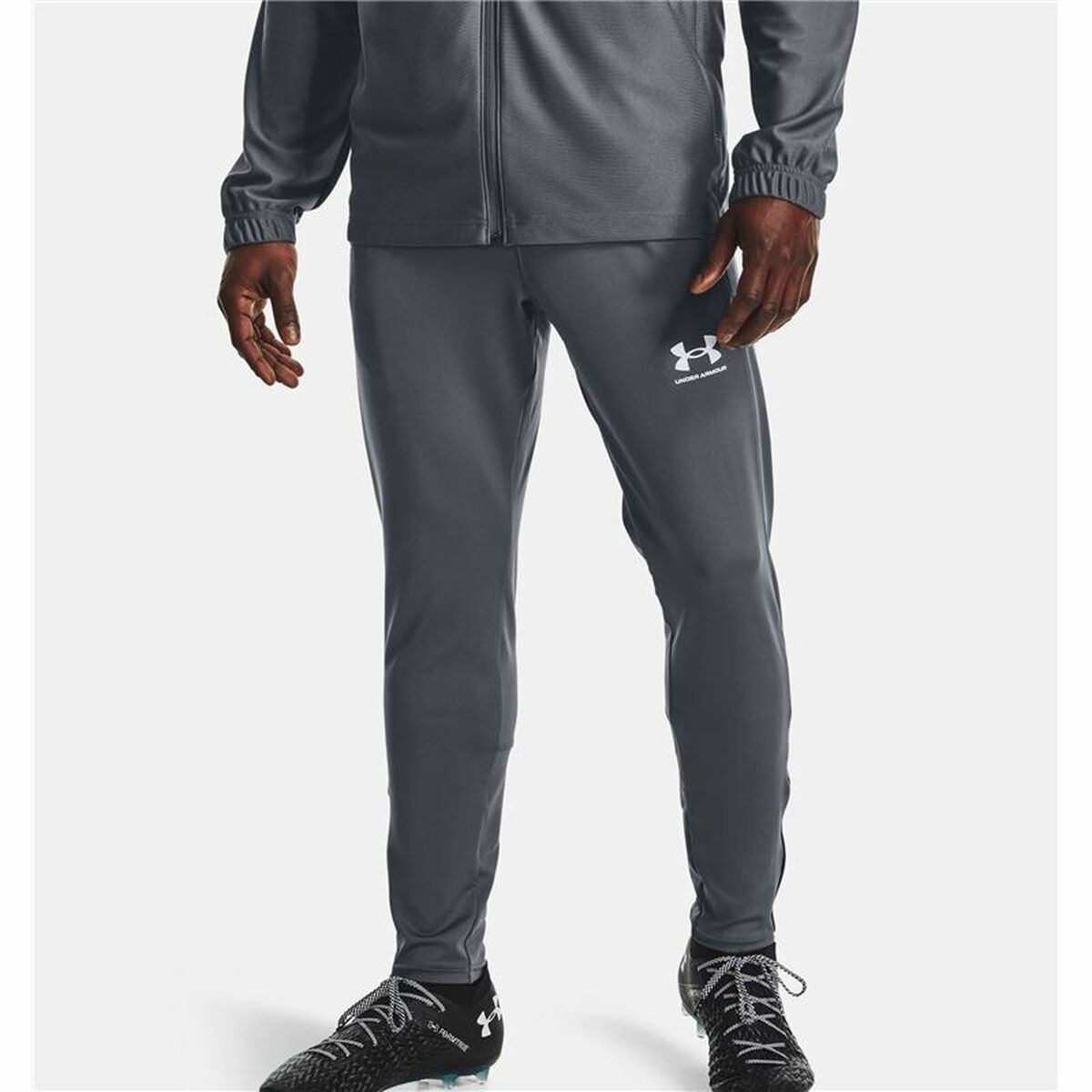 Football Training Trousers for Adults Under Armour Challenger Dark grey Men