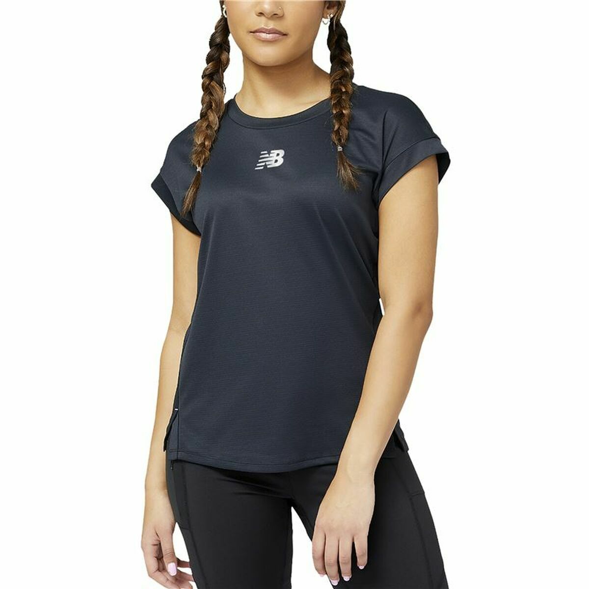Women’s Short Sleeve T-Shirt New Balance Impact AT N-Vent Black