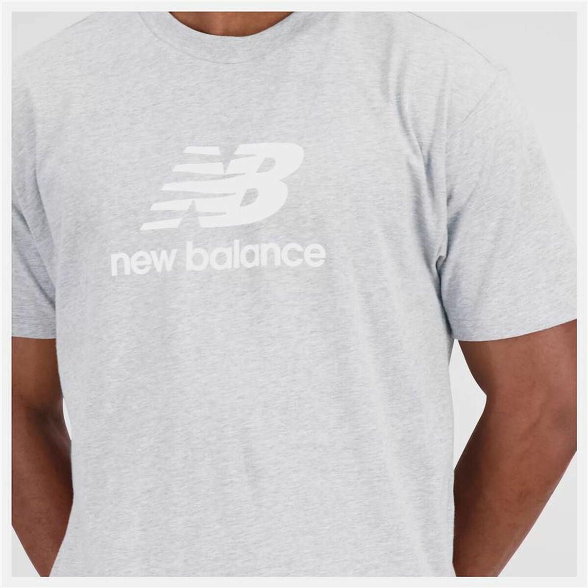Men’s Short Sleeve T-Shirt New Balance Essentials Grey