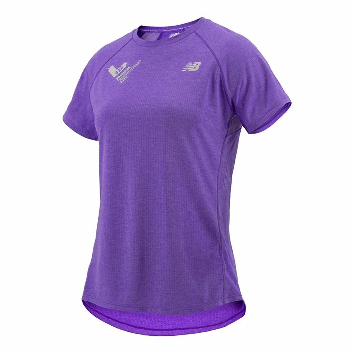 Women’s Short Sleeve T-Shirt New Balance Valencia Marathon Purple