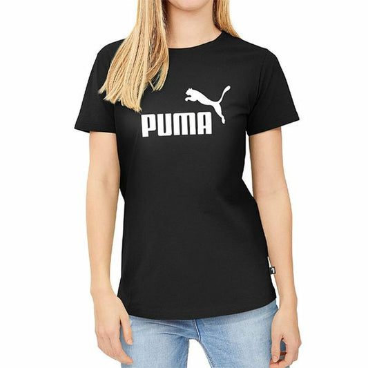Women’s Short Sleeve T-Shirt Puma LOGO TEE 586774 01 Black