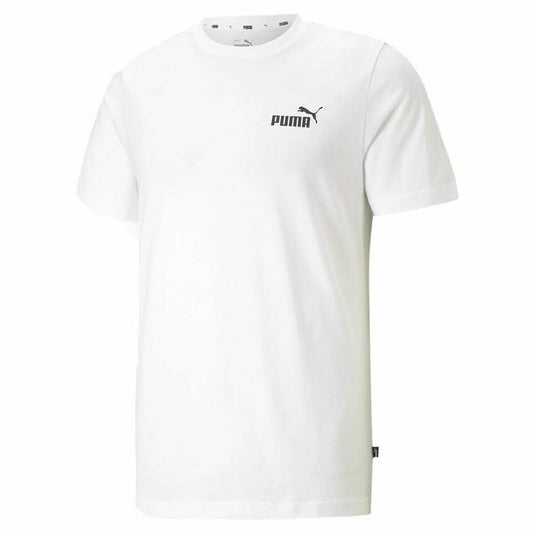 Men’s Short Sleeve T-Shirt Puma Essentials Small Logo White