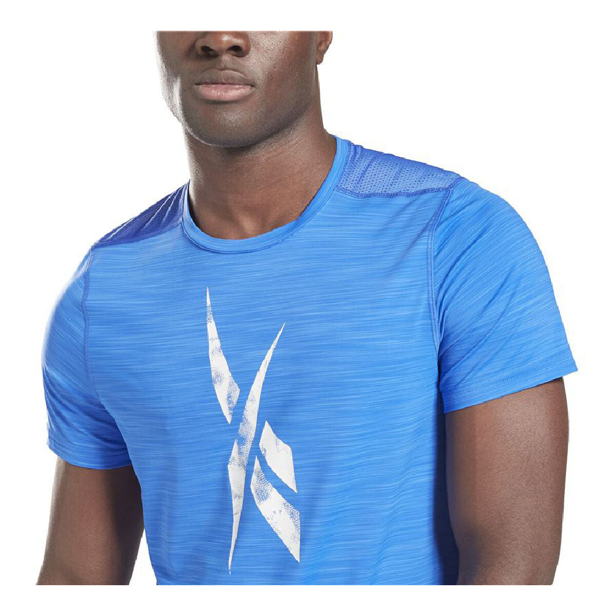 Men’s Short Sleeve T-Shirt Reebok Workout Ready Activchill Blue