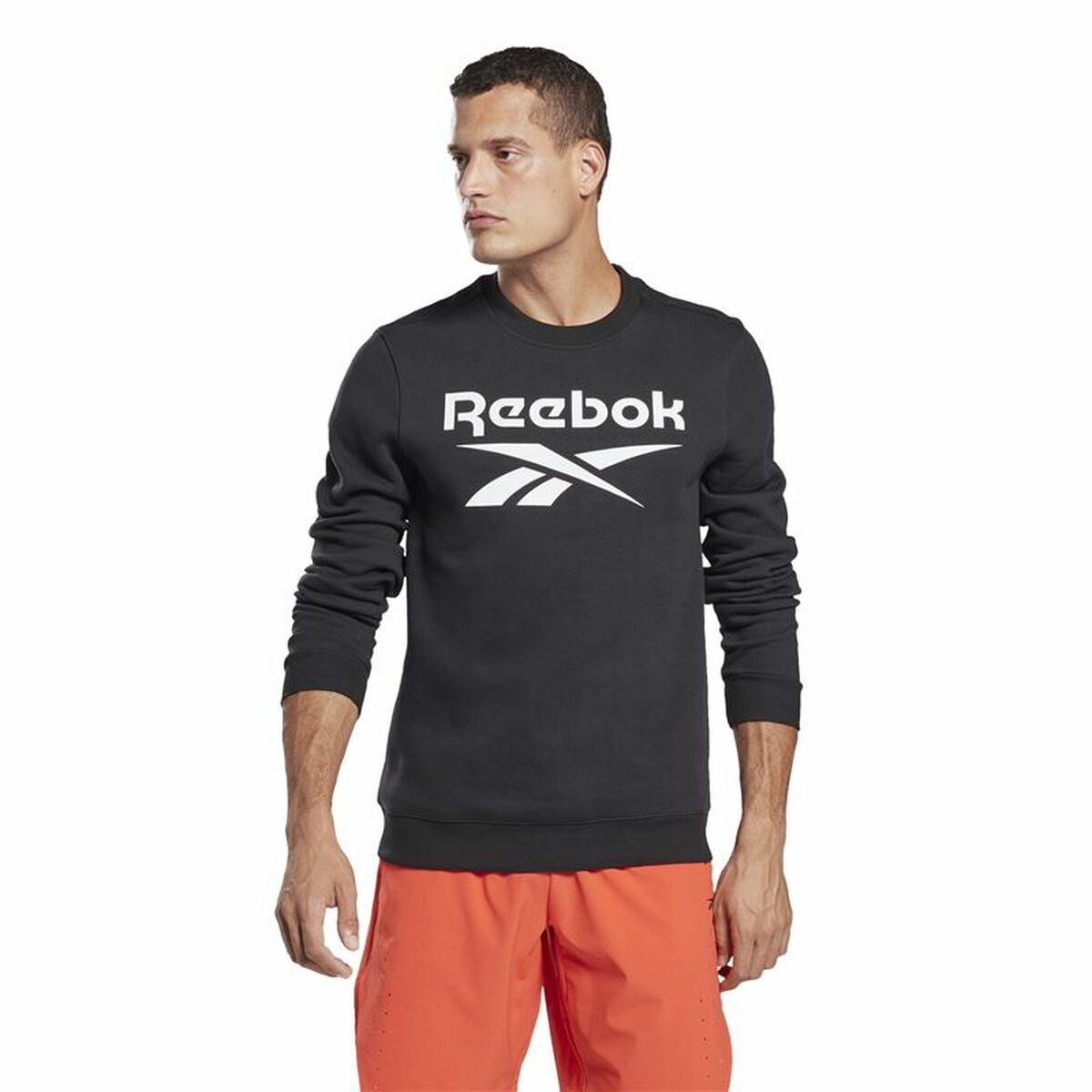 Men’s Sweatshirt without Hood Reebok Identity Black