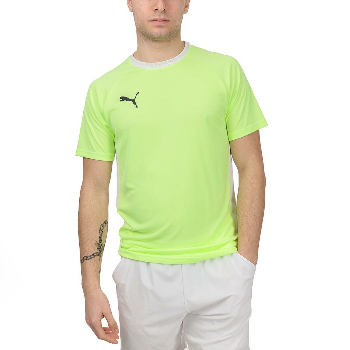 Men’s Short Sleeve T-Shirt TEAM LIGA  Puma  931832 01  Padel Yellow
