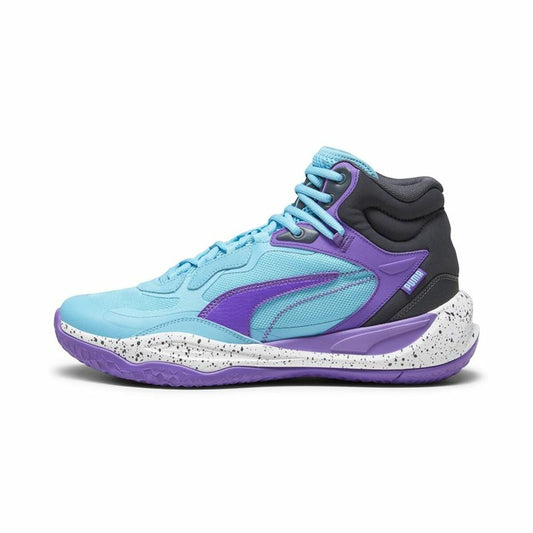 Basketball Shoes for Adults Puma Playmaker Pro Mid Light Blue
