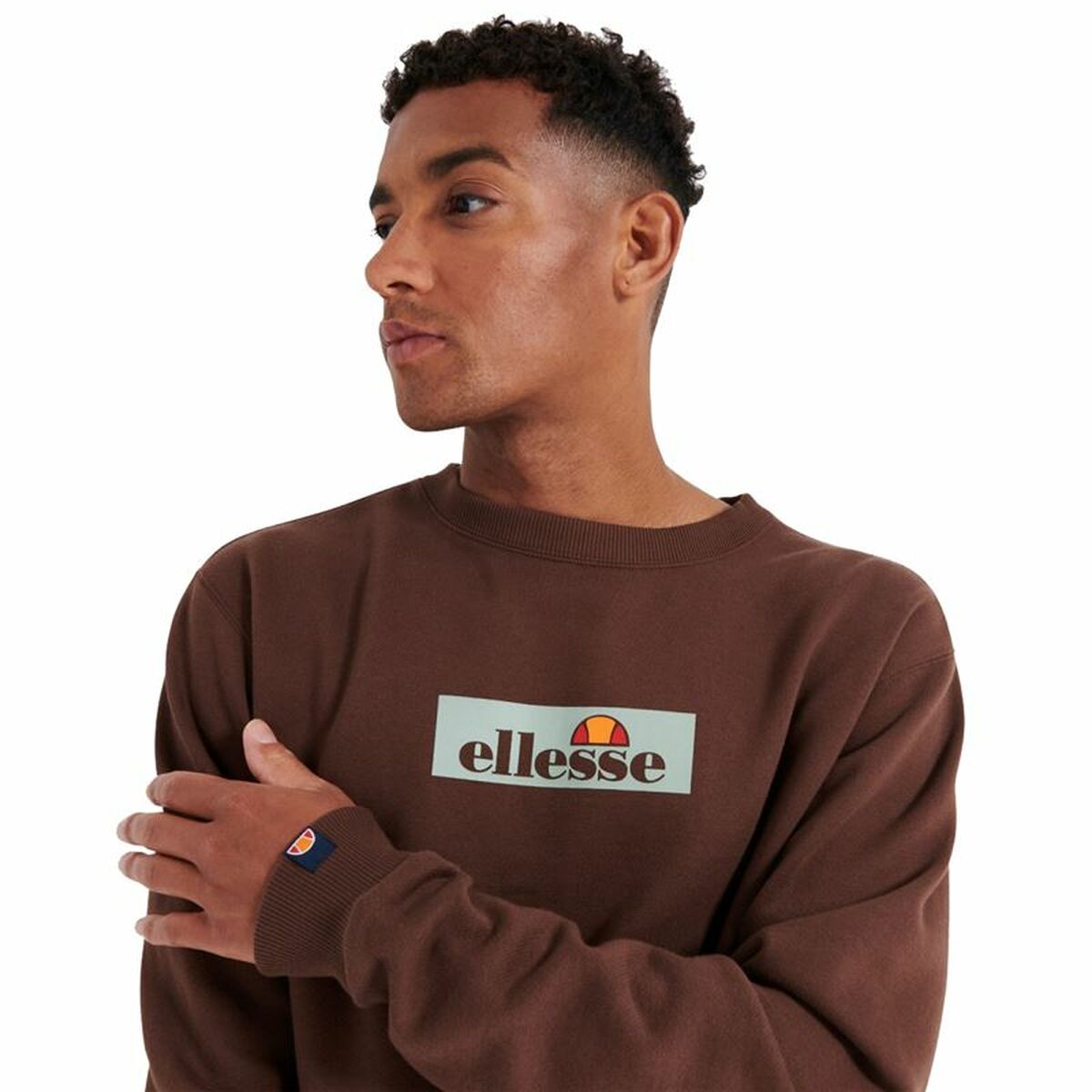 Men’s Sweatshirt without Hood Ellesse Tablido Brown