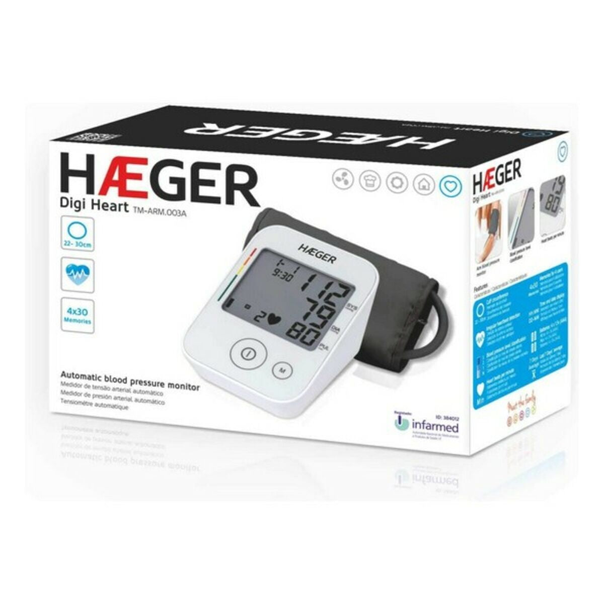 Arm Blood Pressure Monitor Haeger Digi Heart