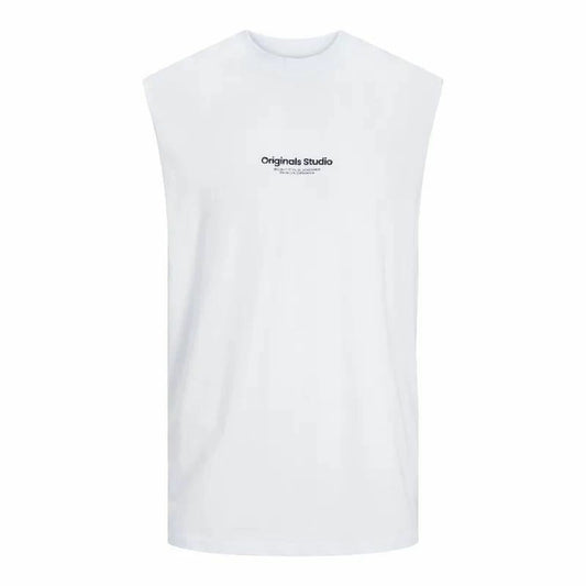 Men's Sleeveless T-shirt Jack & Jones  Jovesterbro White