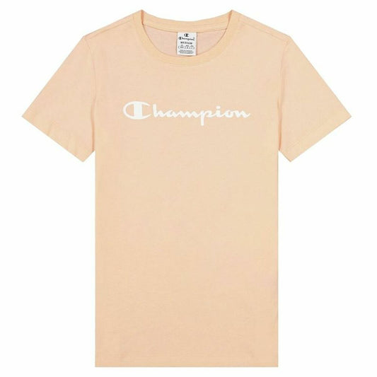 Women’s Short Sleeve T-Shirt Champion Big Script Logo Pink