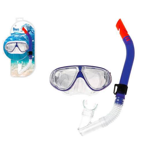 Snorkel Goggles and Tube Blue