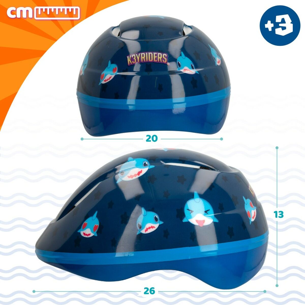 Baby Helmet K3yriders SHARKY 52-55 cm (4 Units)