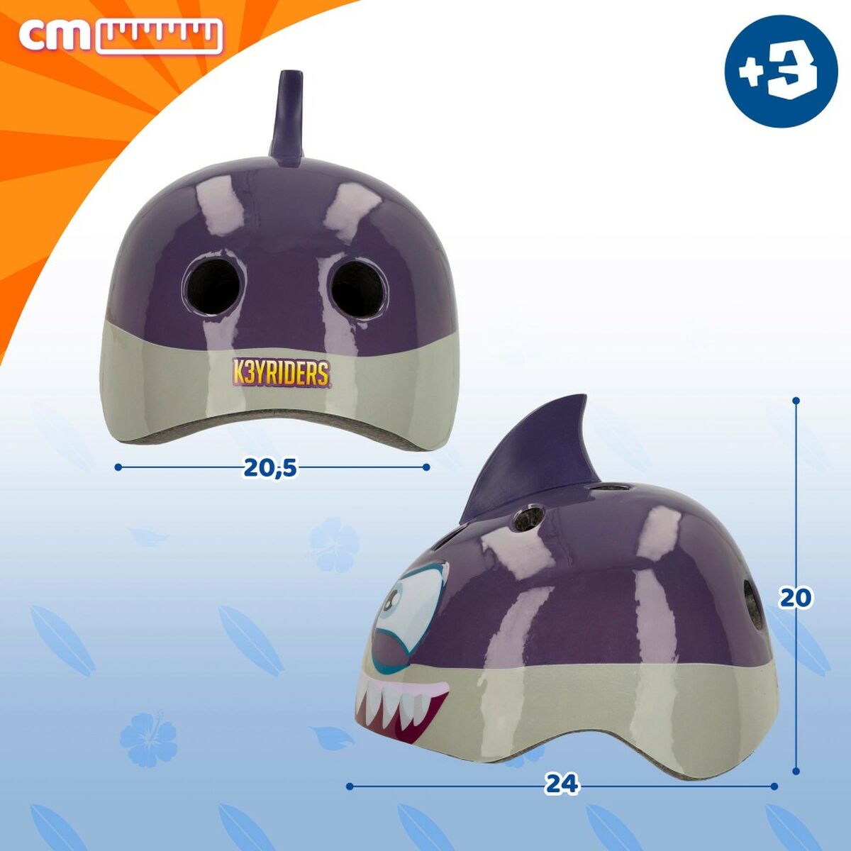Baby Helmet K3yriders Shark 52-55 cm (4 Units)