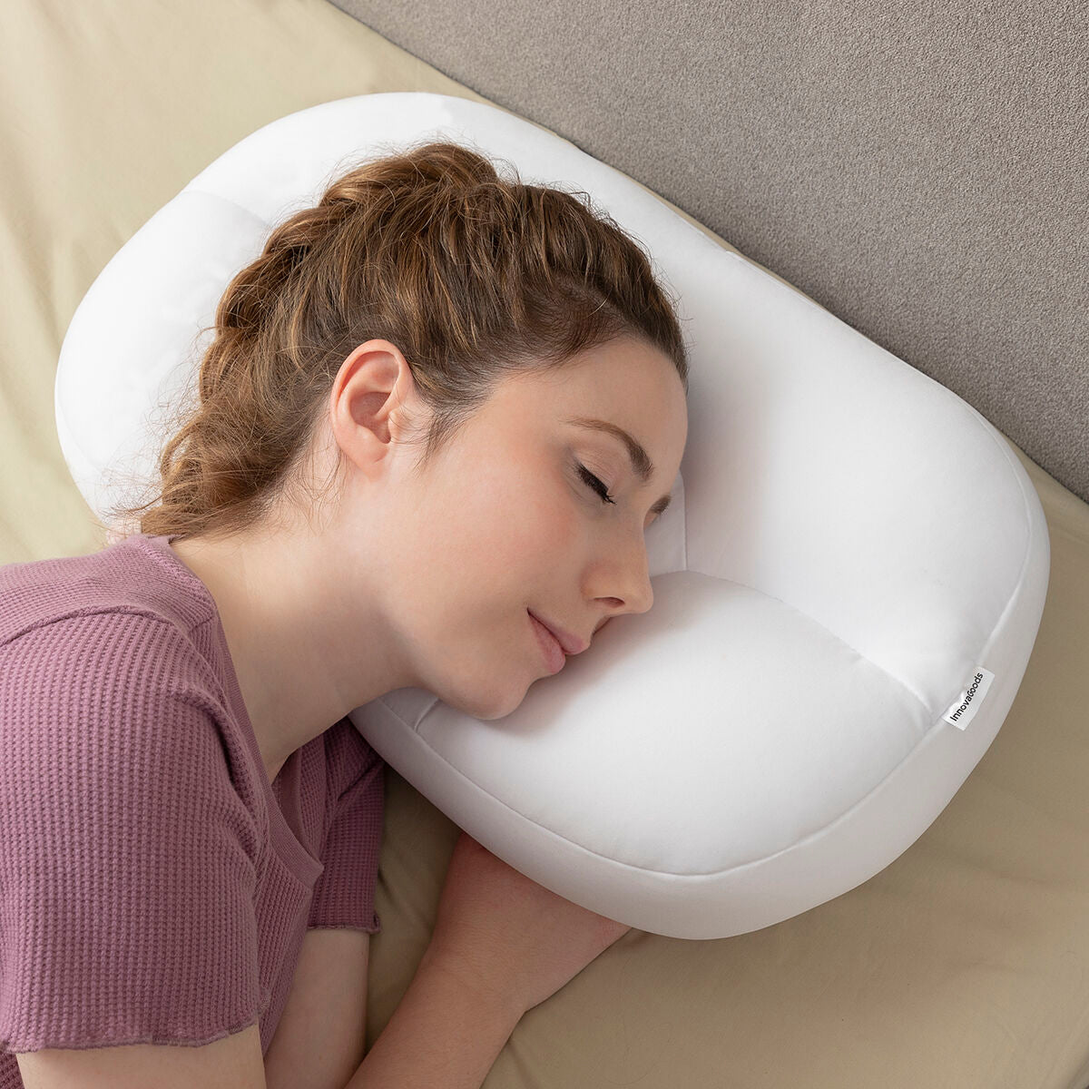 3D Anti-wrinkle Cloud Pillow Wrileep InnovaGoods White Polyester (Refurbished A)