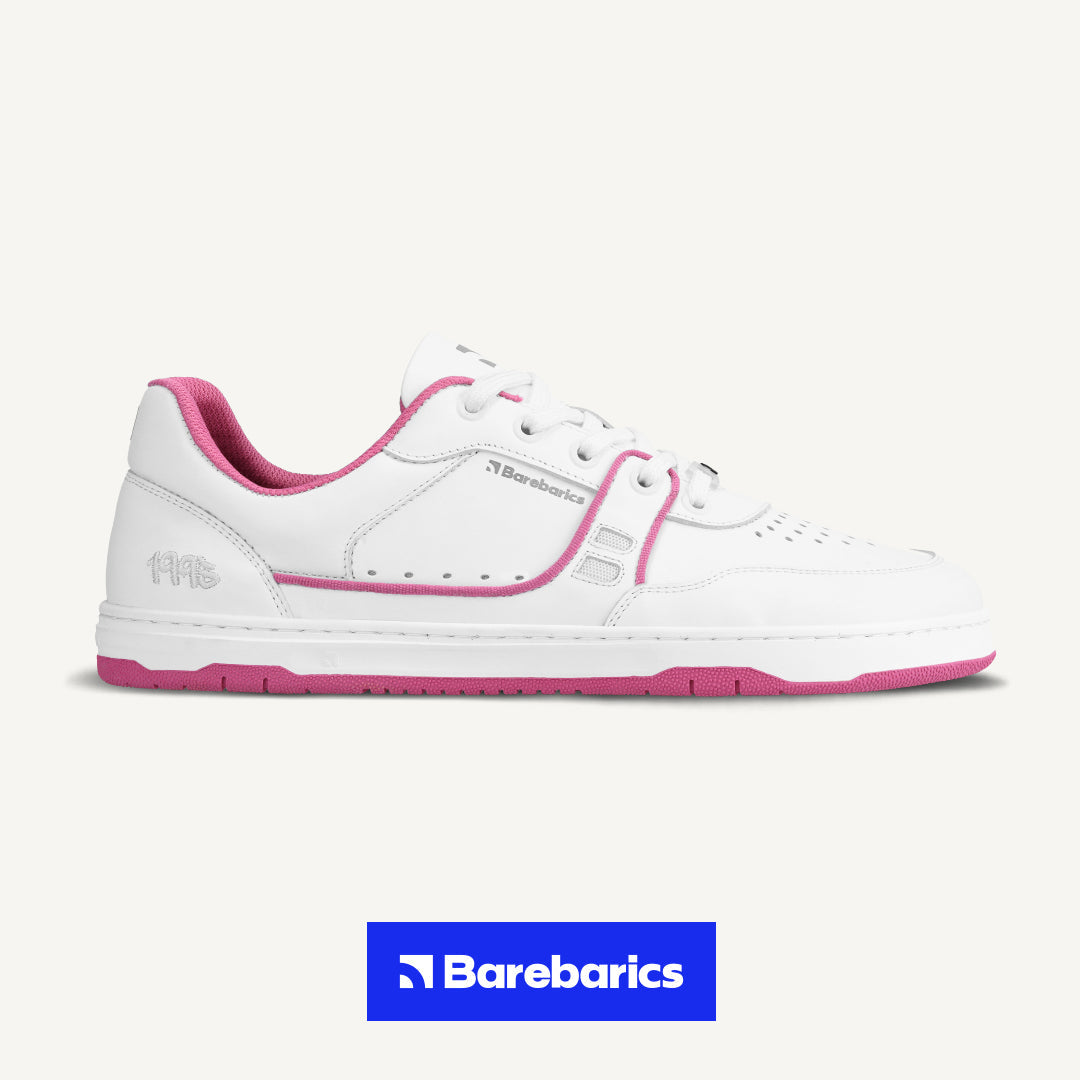 Barefoot Sneakers Barebarics Arise - White & Raspberry Pink