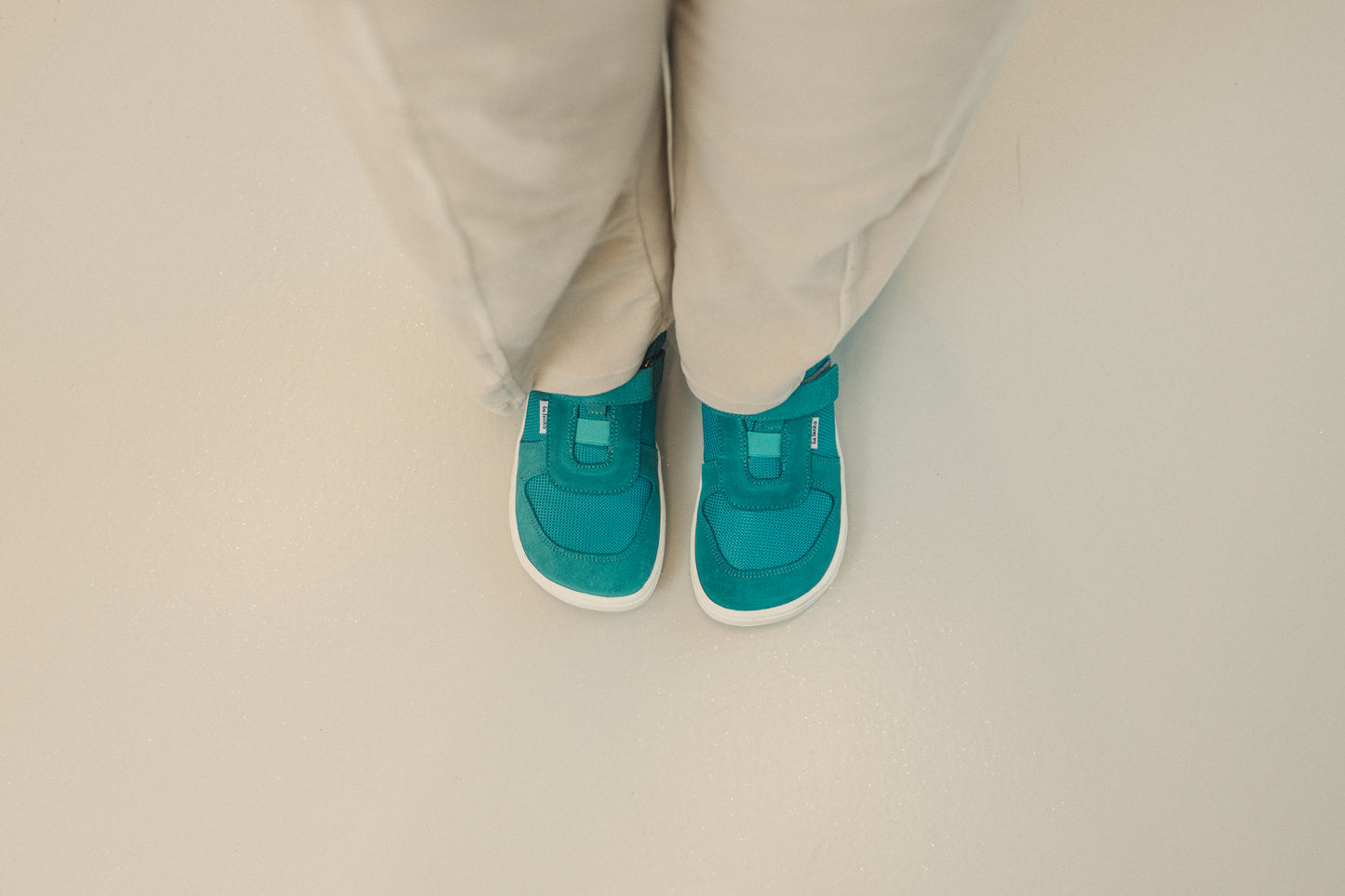 Be Lenka Kids barefoot sneakers Joy - Turquoise & White