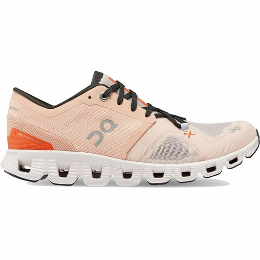 Running Shoes for Adults On Running Cloud X 3 Lady Beige