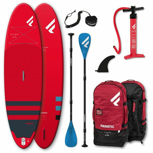 Inflatable Paddle Surf Board with Accessories Fanatic Air Air/Pure Fanatic 9´8 Red