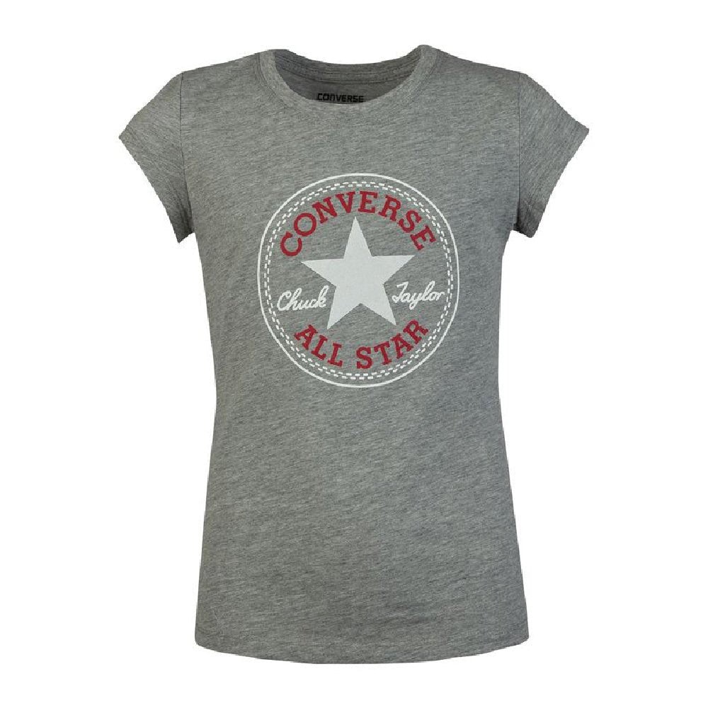 Child's Short Sleeve T-Shirt Converse Timeless Chuck Patch G Grey 100% cotton - Sport Store Ireland